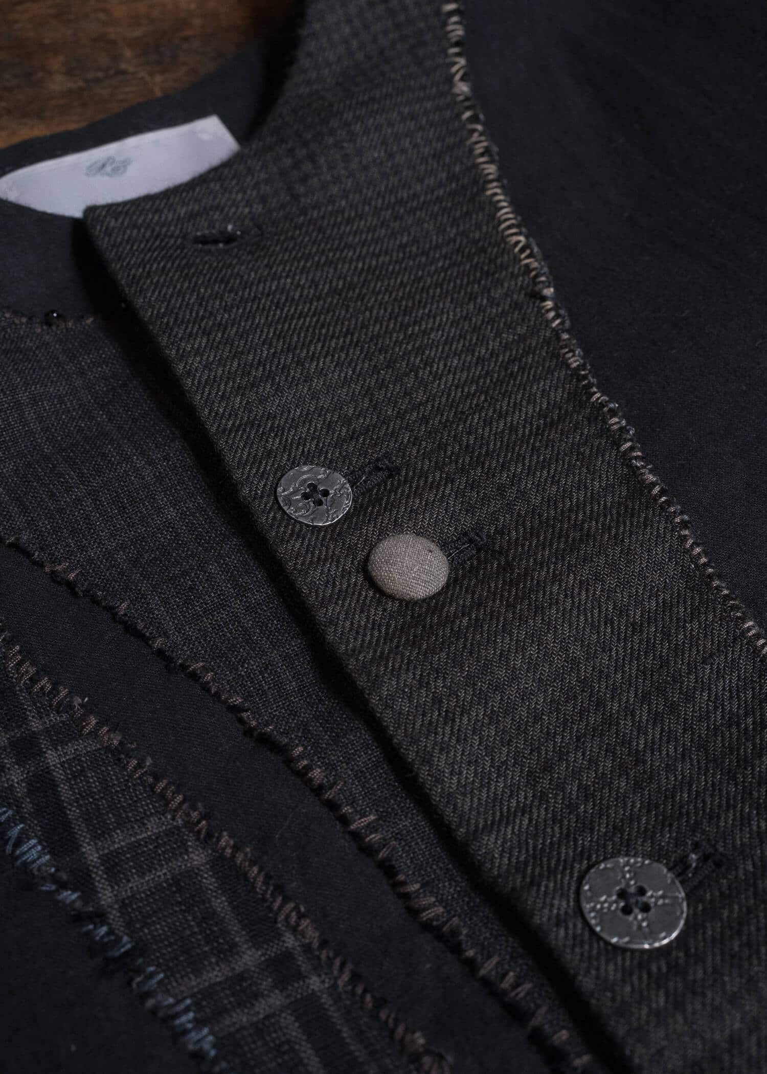 Professor.E DECONSTRUCT ANTIQUE JKT CHECK 26FW-FM-JKT-10