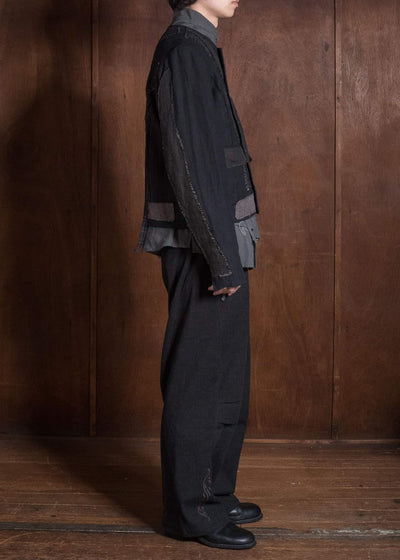 Professor.E DECONSTRUCT ANTIQUE JKT CHECK 26FW-FM-JKT-10