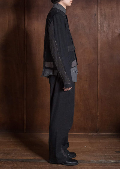 Professor.E DECONSTRUCT ANTIQUE JKT CHECK 26FW-FM-JKT-10