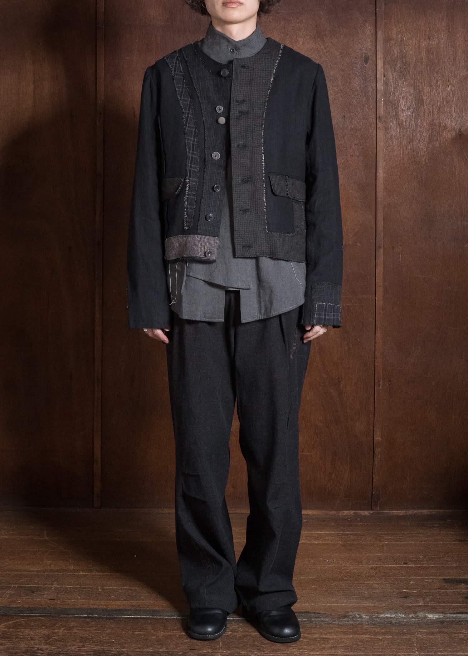 Professor.E DECONSTRUCT ANTIQUE JKT CHECK 26FW-FM-JKT-10