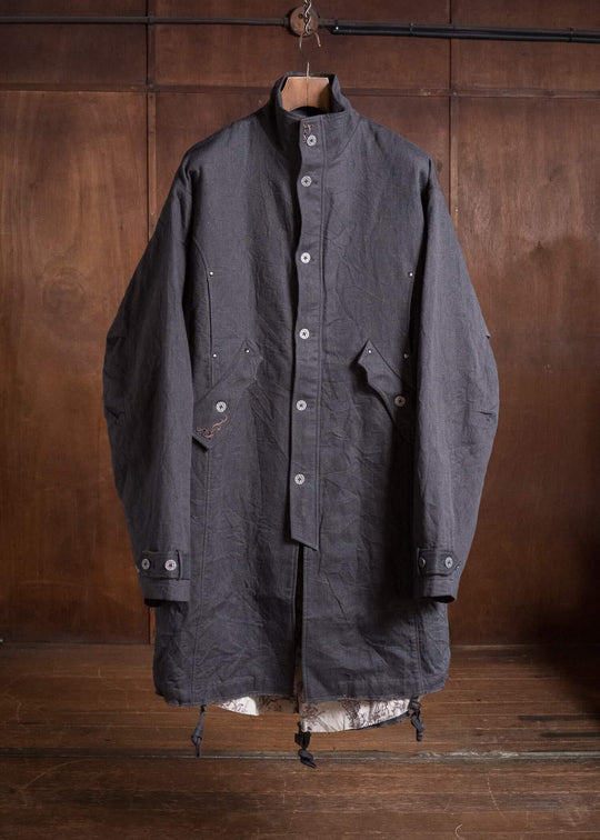 Professor.E EMBELLISHED PARKA GREY 26FW-FM-LC-01