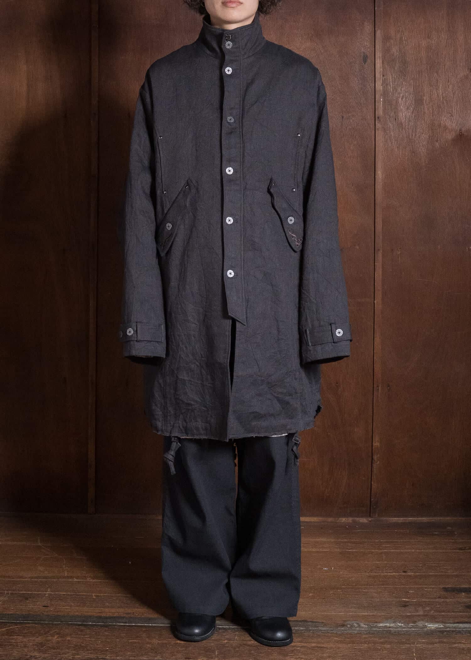 Professor.E EMBELLISHED PARKA GREY 26FW-FM-LC-01