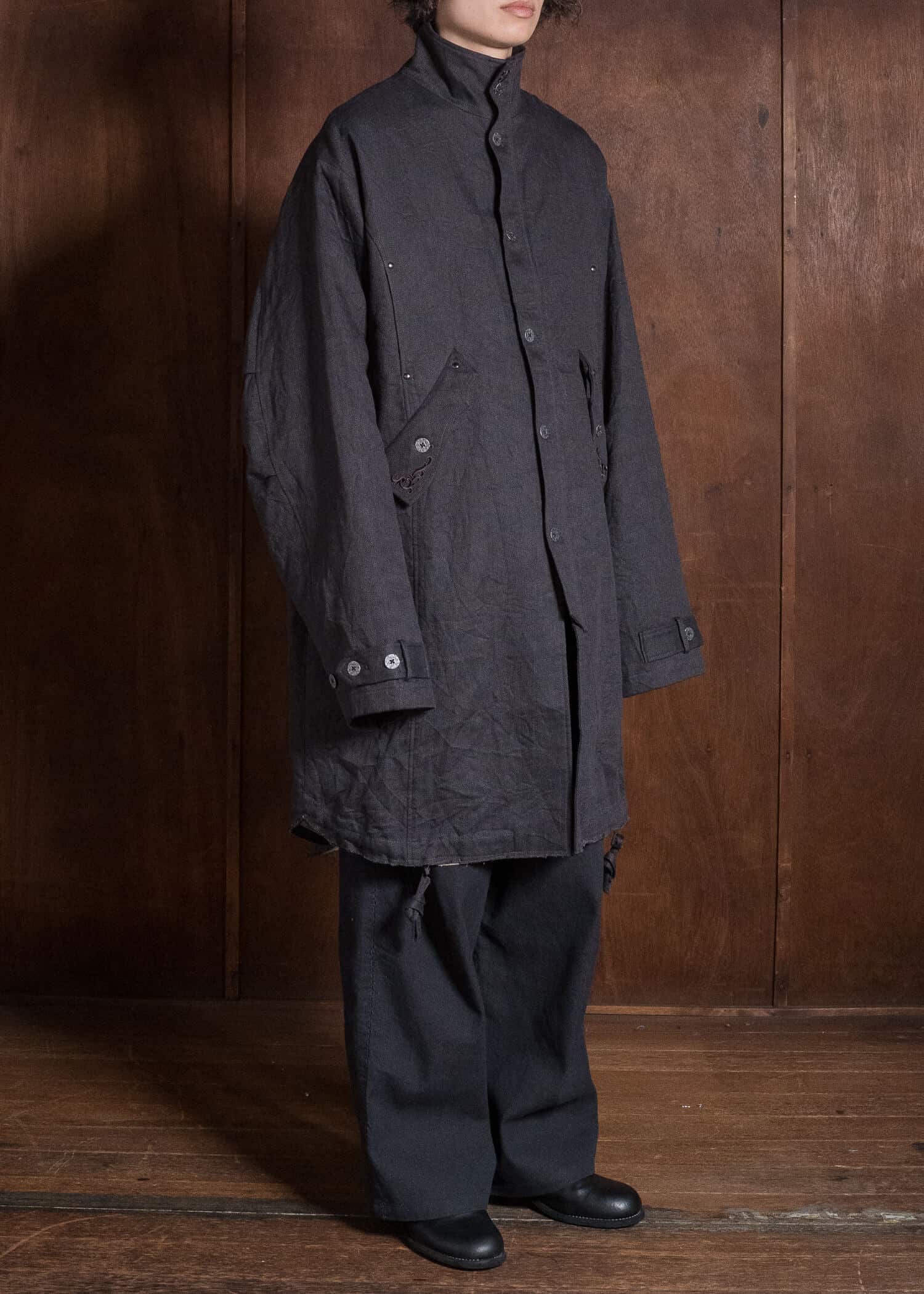 Professor.E EMBELLISHED PARKA GREY 26FW-FM-LC-01