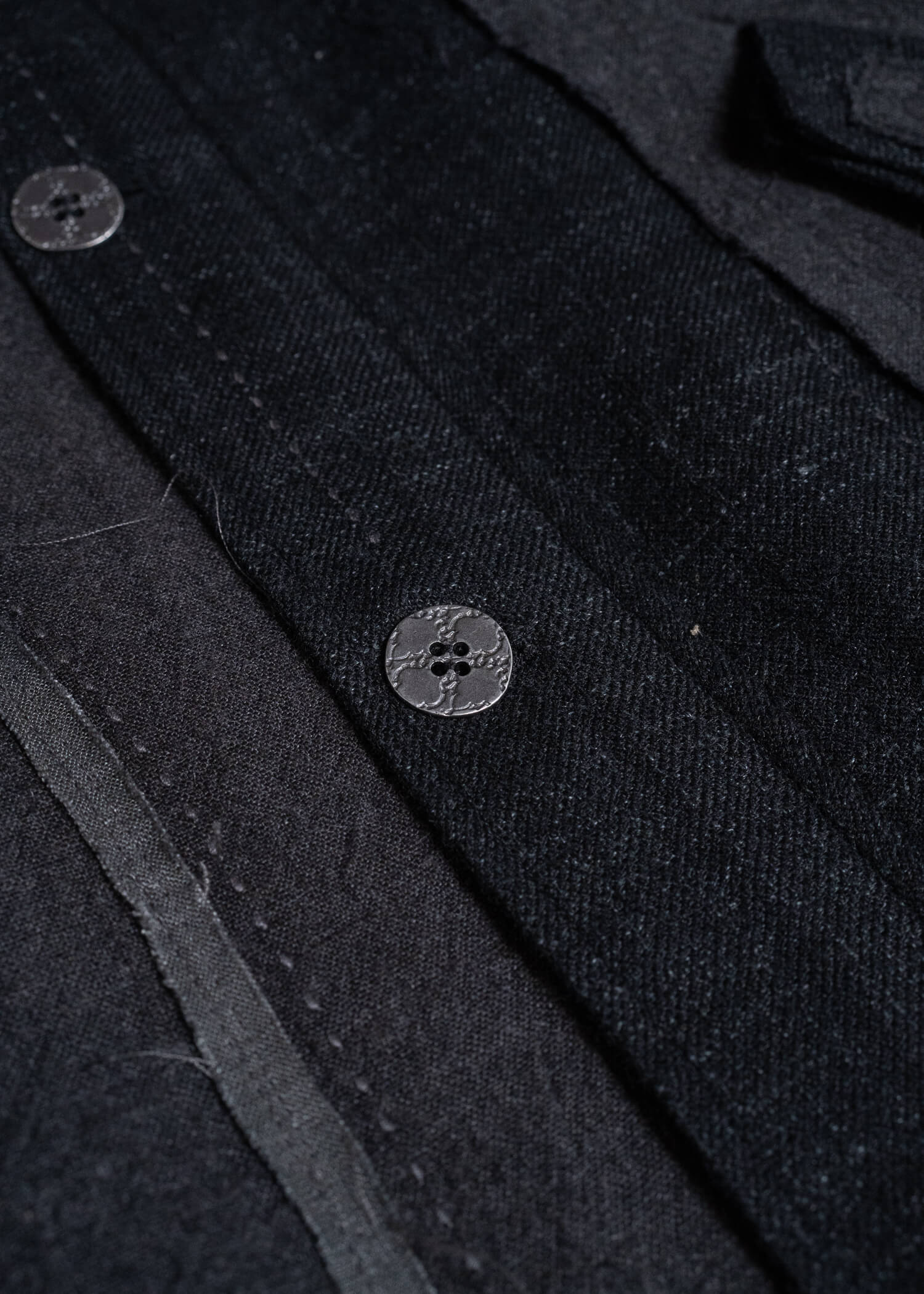 Professor.E HAND-TATTERED EDGES PARKA GREY 26FW-FM-LC-02