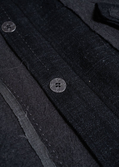 Professor.E HAND-TATTERED EDGES PARKA GREY 26FW-FM-LC-02