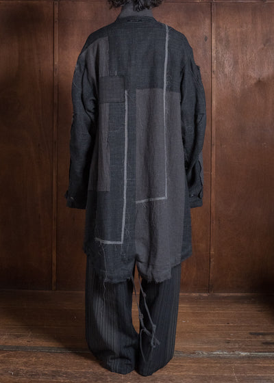 Professor.E HAND-TATTERED EDGES PARKA GREY 26FW-FM-LC-02