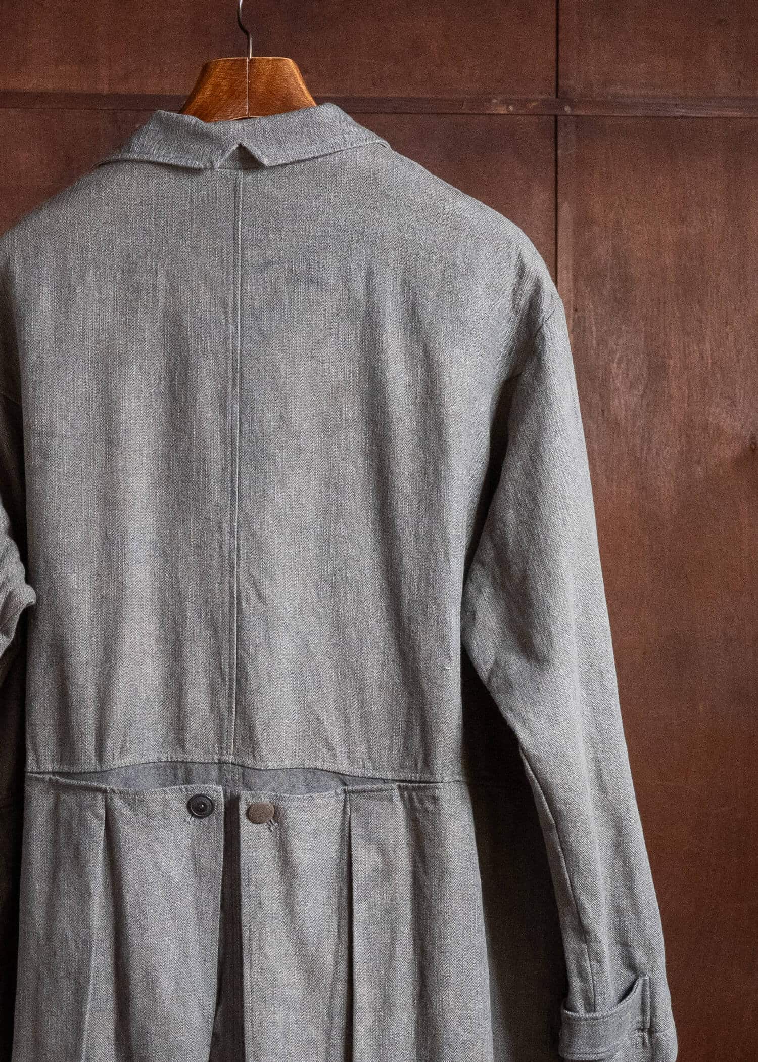 Professor.E DOUBLE BREASTED LONG COAT NATURAL DYED GREY 26FW-FM-LC-03