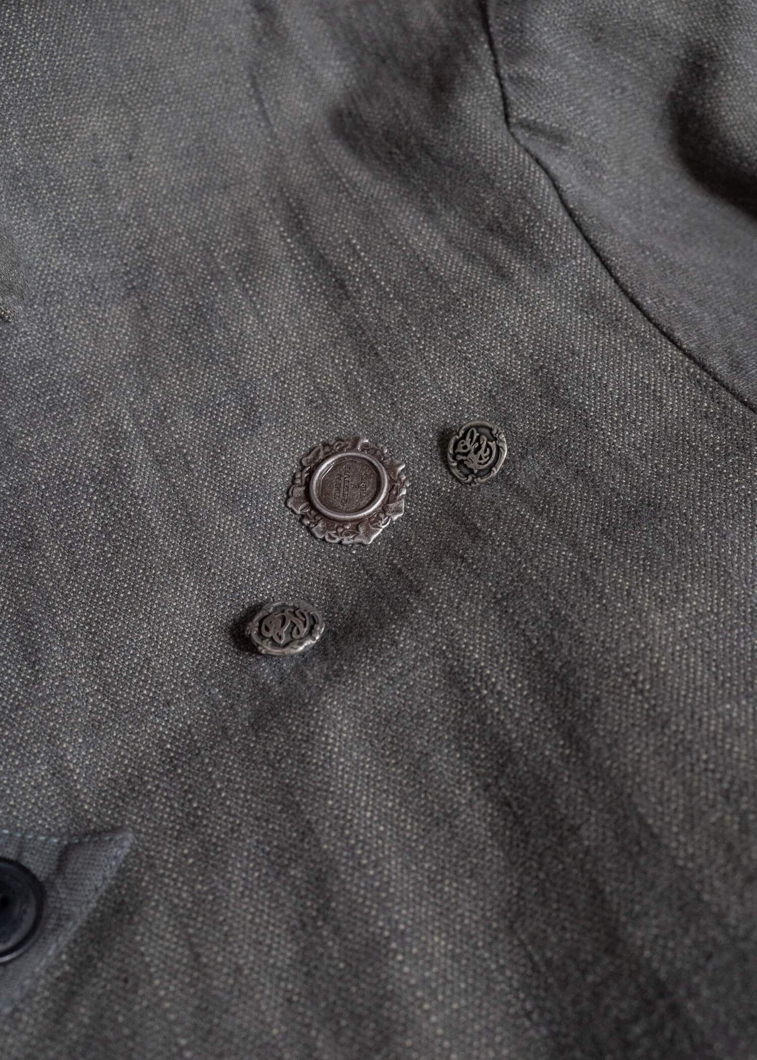 Professor.E DOUBLE BREASTED LONG COAT NATURAL DYED GREY 26FW-FM-LC-03