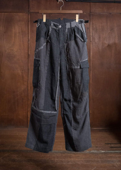 Professor.E HAND-TATTERED EDGES CARGO GREY 26FW-FM-TRL-02
