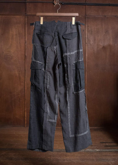 Professor.E HAND-TATTERED EDGES CARGO GREY 26FW-FM-TRL-02