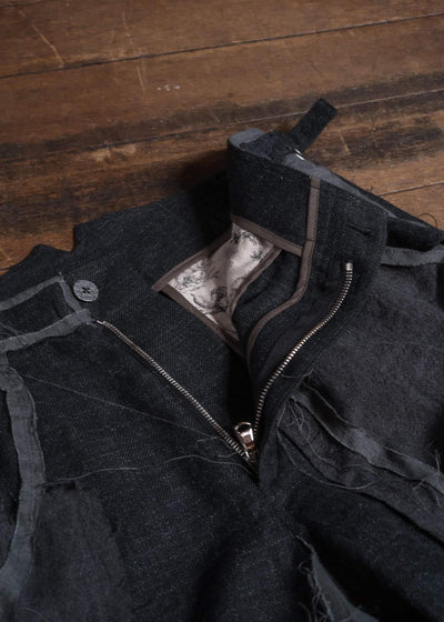 Professor.E HAND-TATTERED EDGES CARGO GREY 26FW-FM-TRL-02