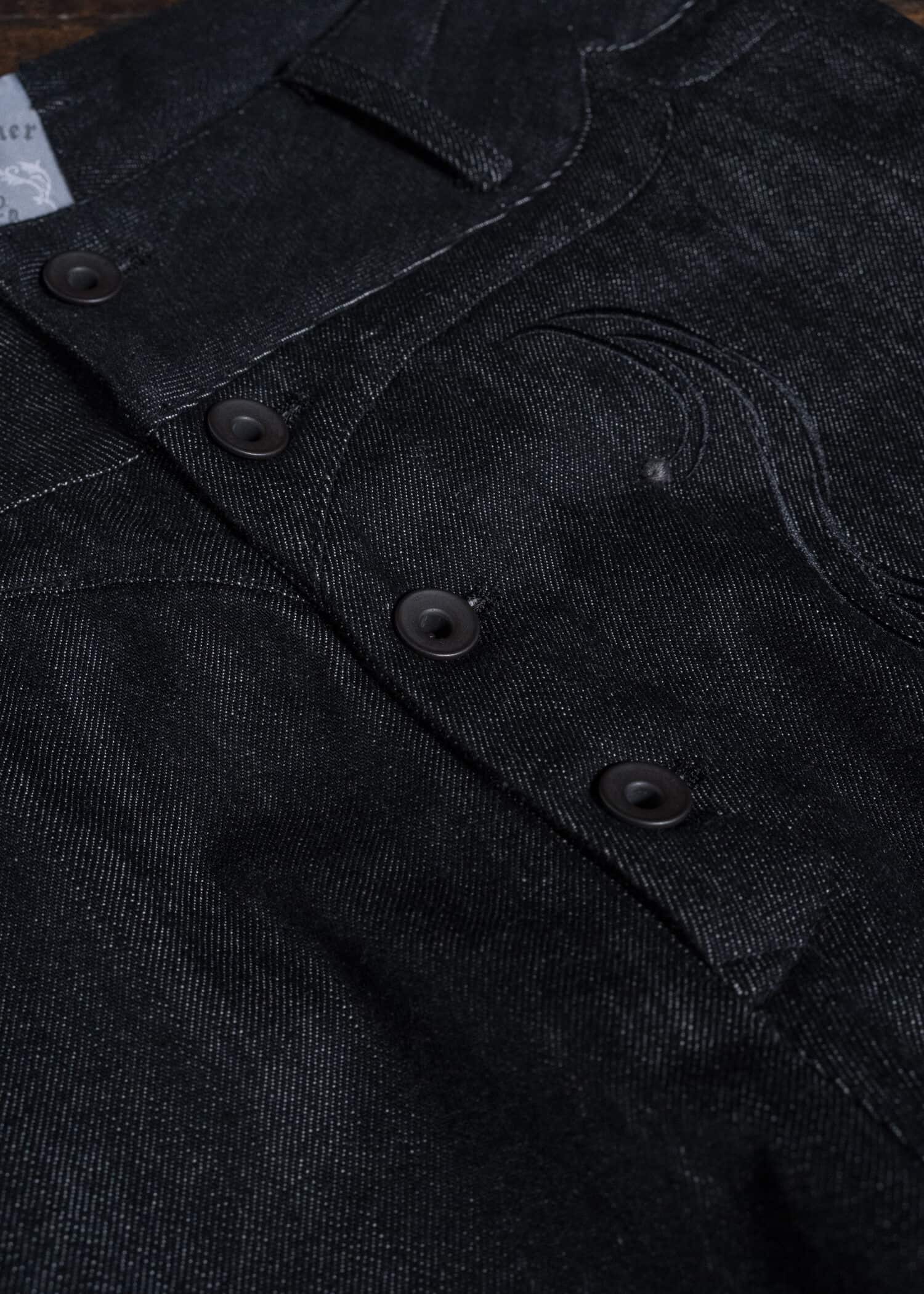 Professor.E EMBROIDERED BUCKLEBACK BLACK 26FW-FM-TRL-04