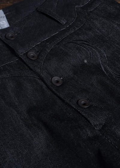 Professor.E EMBROIDERED BUCKLEBACK BLACK 26FW-FM-TRL-04