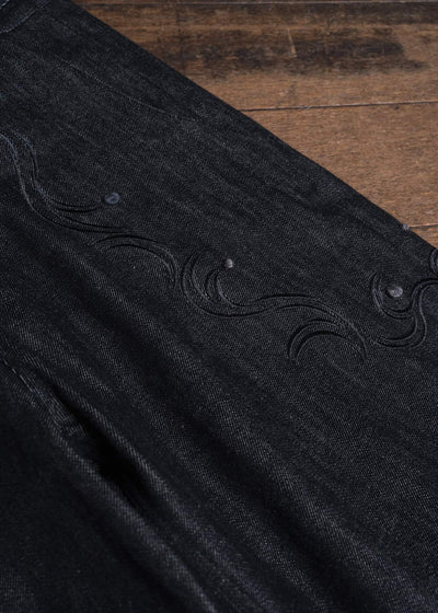 Professor.E EMBROIDERED BUCKLEBACK BLACK 26FW-FM-TRL-04