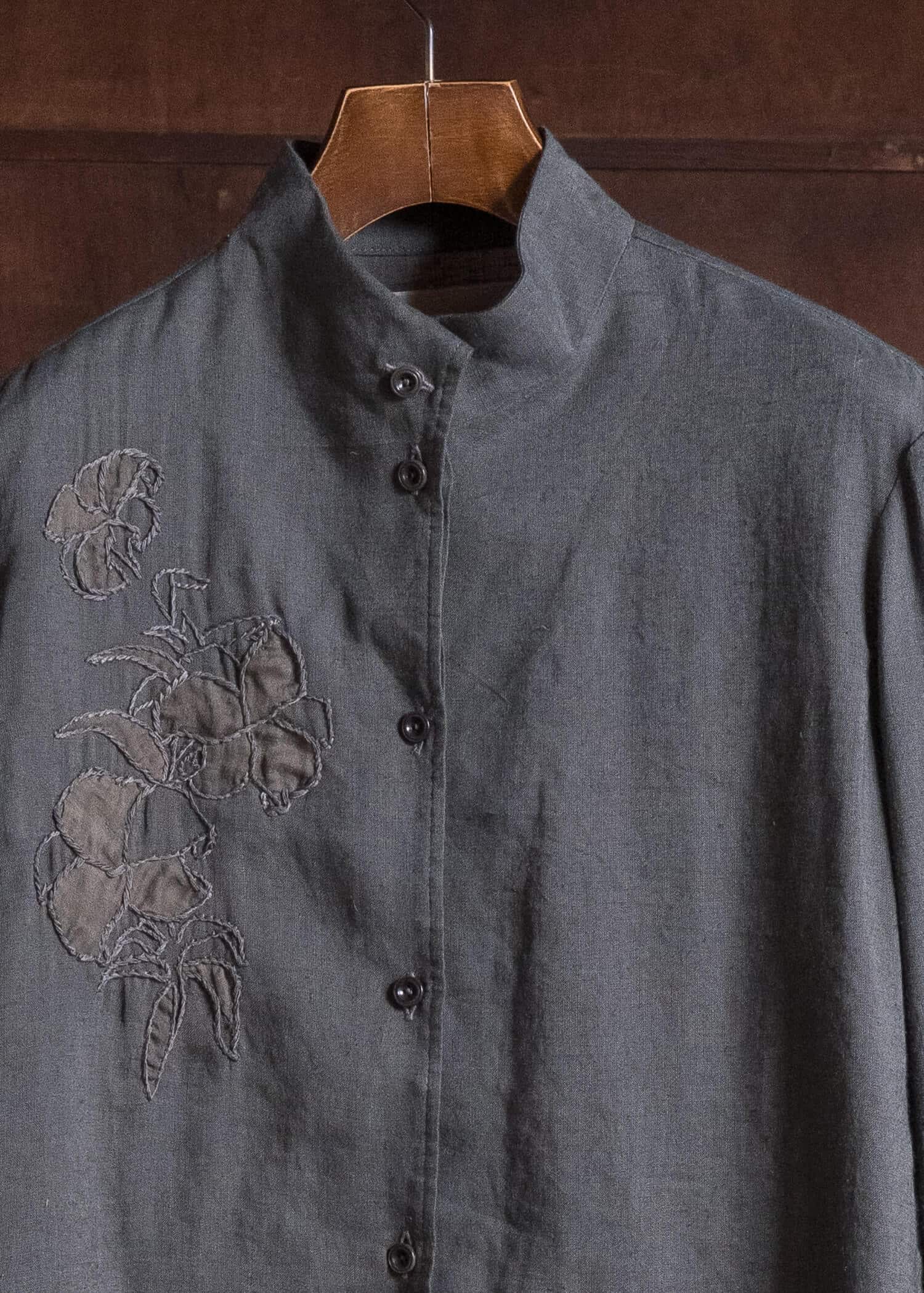 Professor.E HAND-SEWN CARVED LAYER SHIRT GREY 26FW-WN-FM-LSH-01