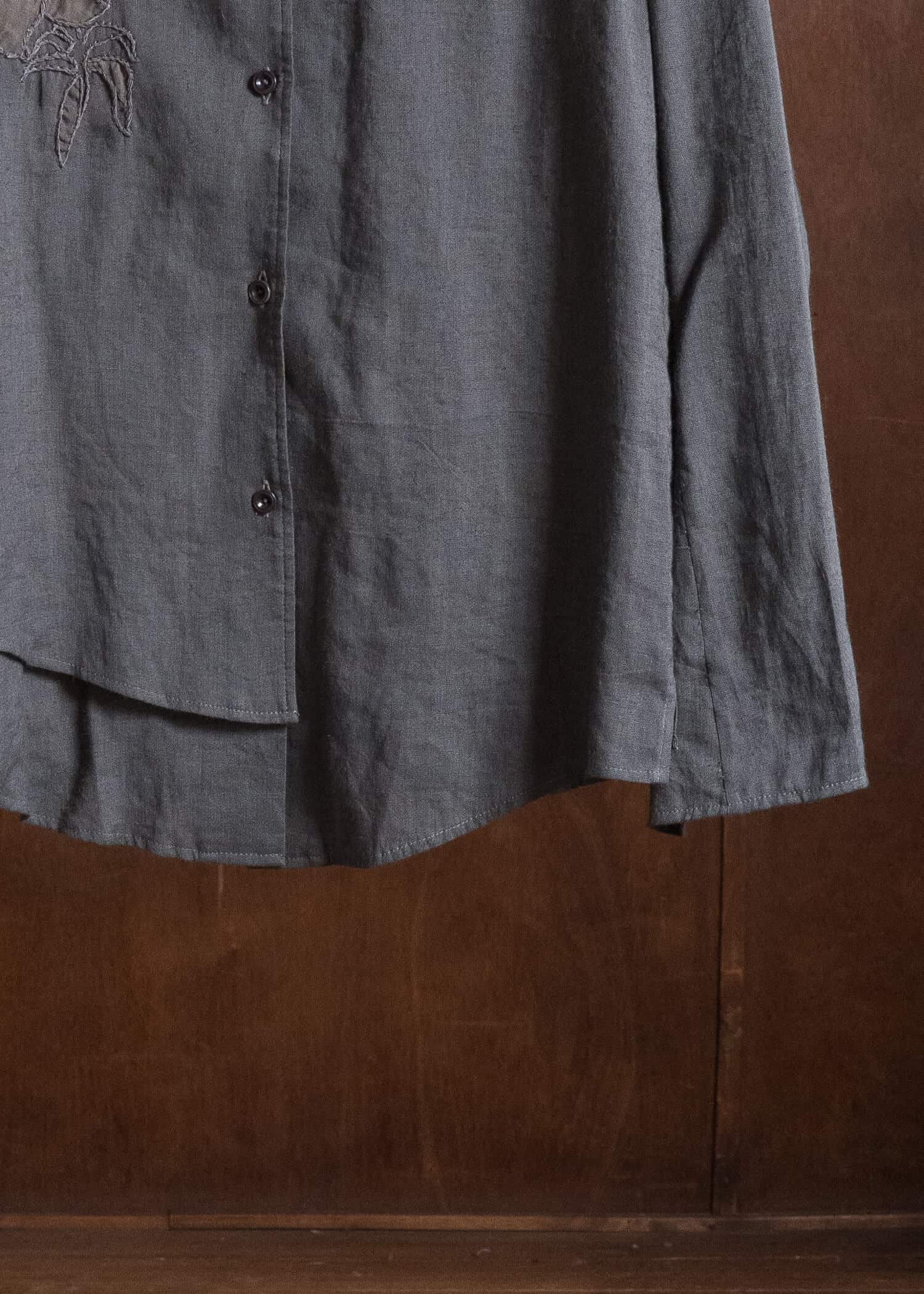 Professor.E HAND-SEWN CARVED LAYER SHIRT GREY 26FW-WN-FM-LSH-01
