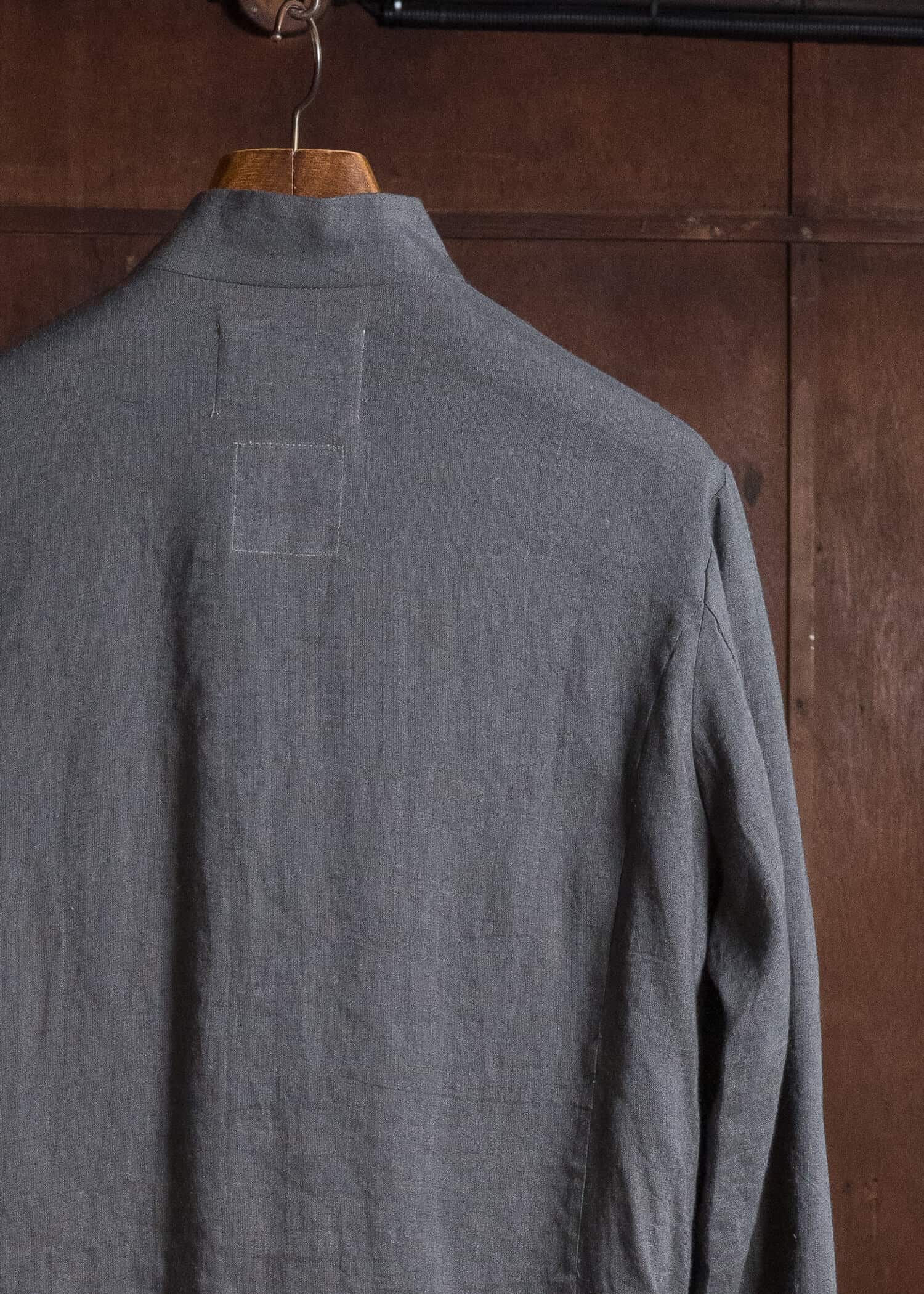Professor.E HAND-SEWN CARVED LAYER SHIRT GREY 26FW-WN-FM-LSH-01