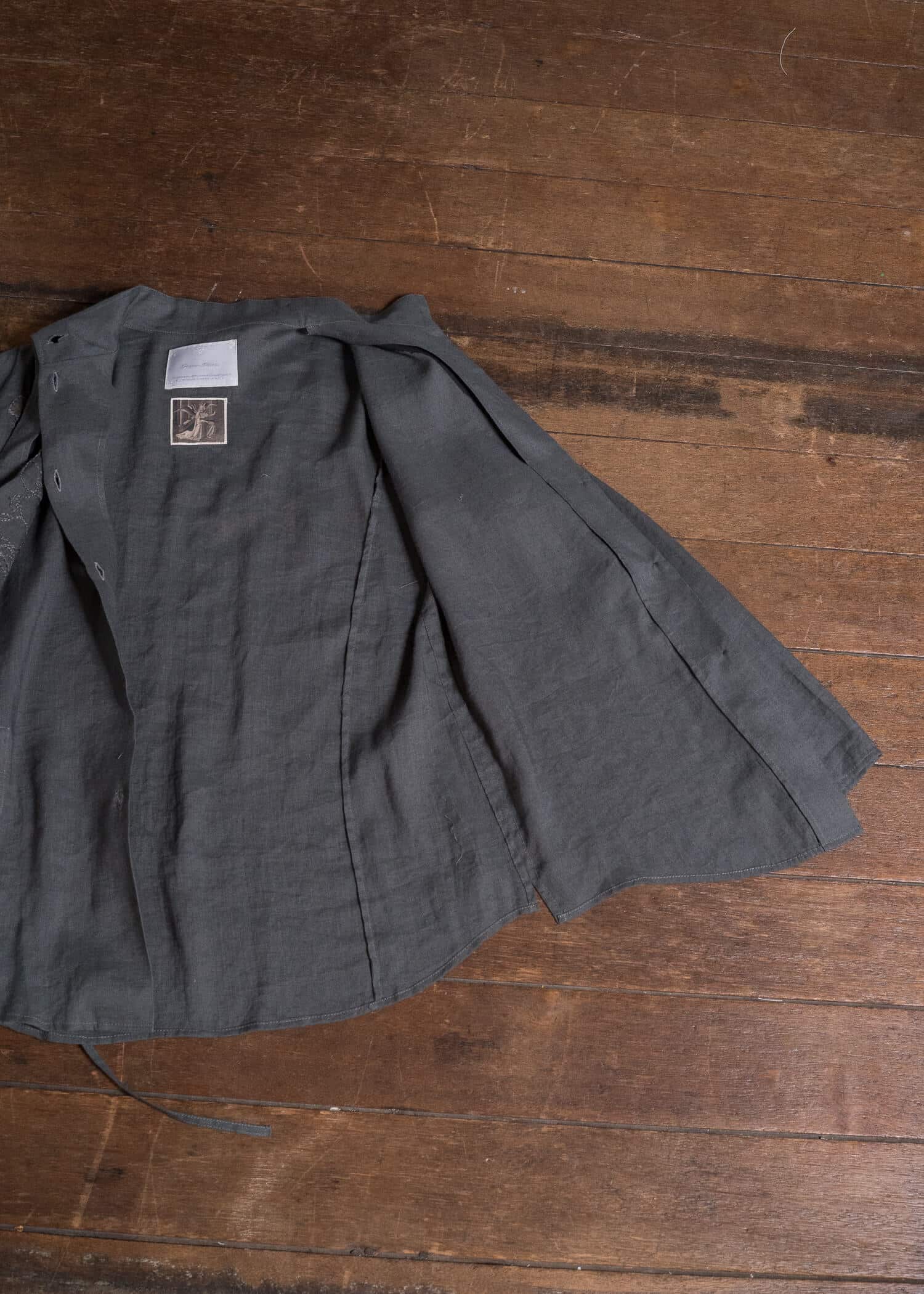 Professor.E HAND-SEWN CARVED LAYER SHIRT GREY 26FW-WN-FM-LSH-01