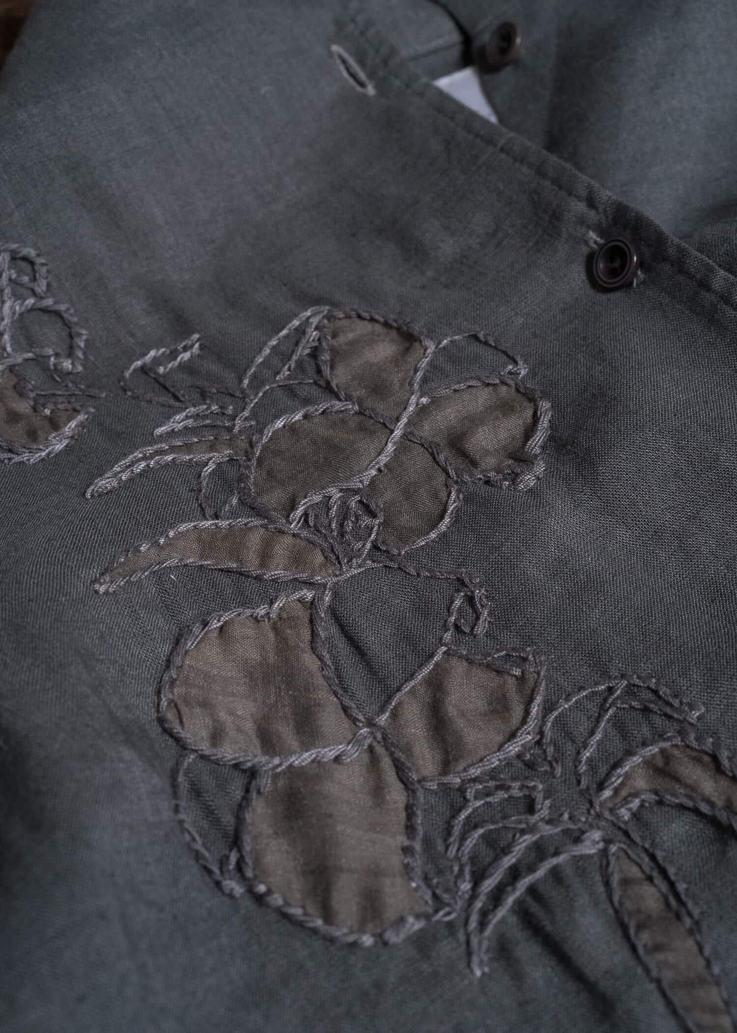 Professor.E HAND-SEWN CARVED LAYER SHIRT GREY 26FW-WN-FM-LSH-01