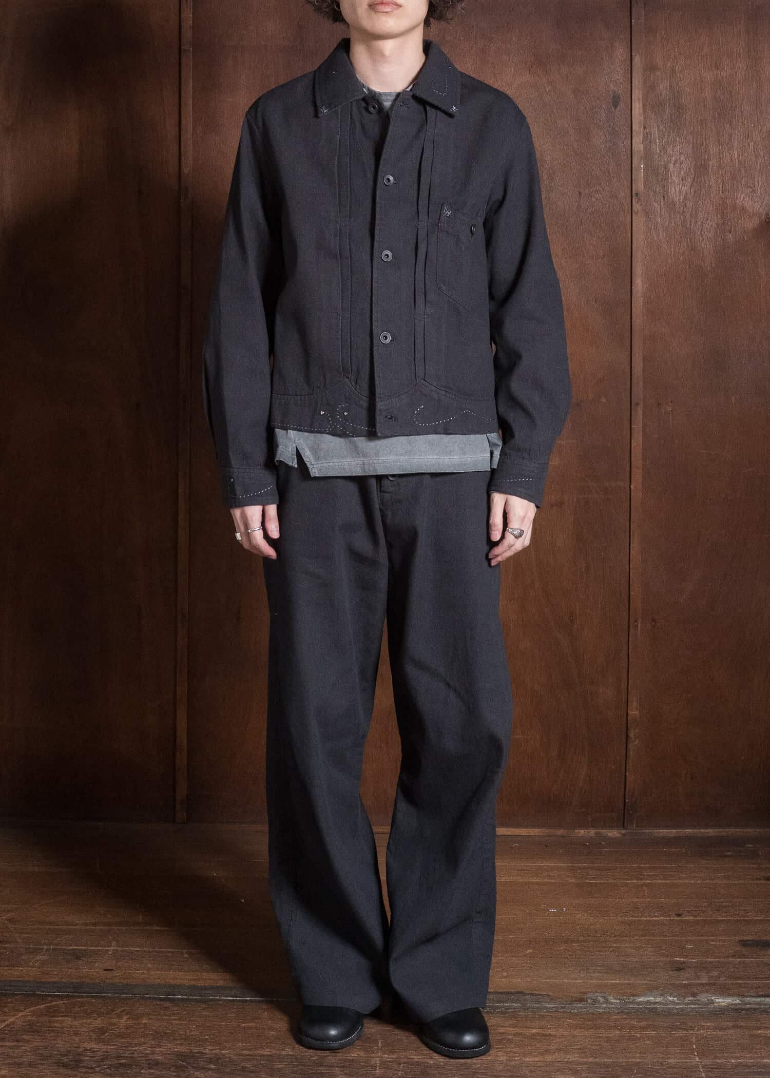 Professor.E EMBELLISHED TYPE 1 BLACK 26FW-PE-JKT-02