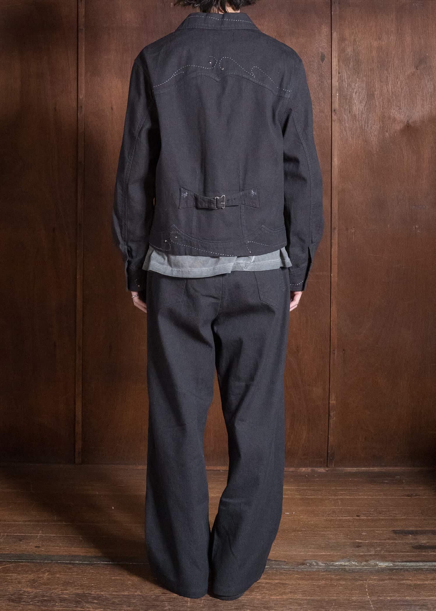 Professor.E EMBELLISHED TYPE 1 BLACK 26FW-PE-JKT-02