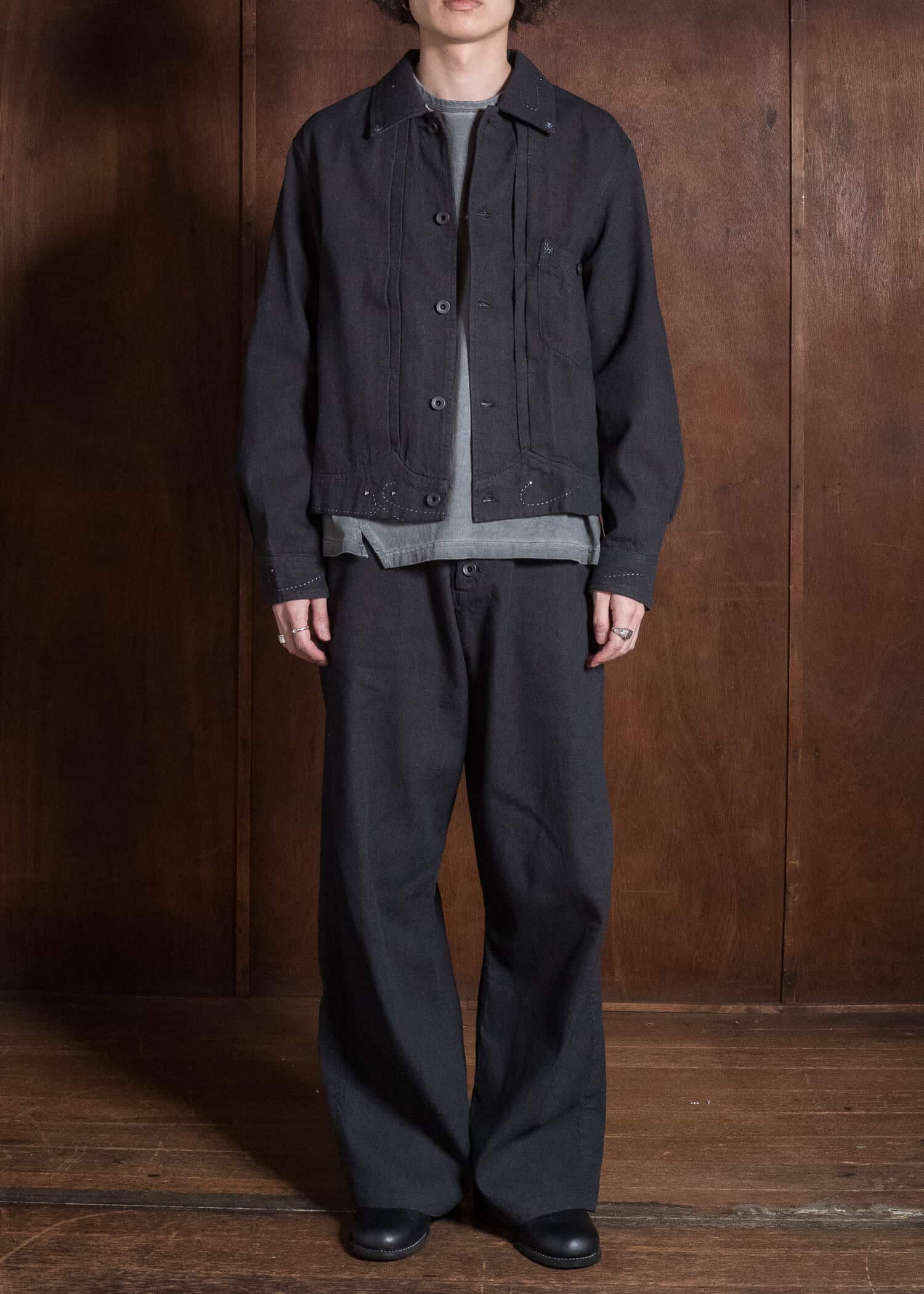 Professor.E EMBELLISHED TYPE 1 BLACK 26FW-PE-JKT-02
