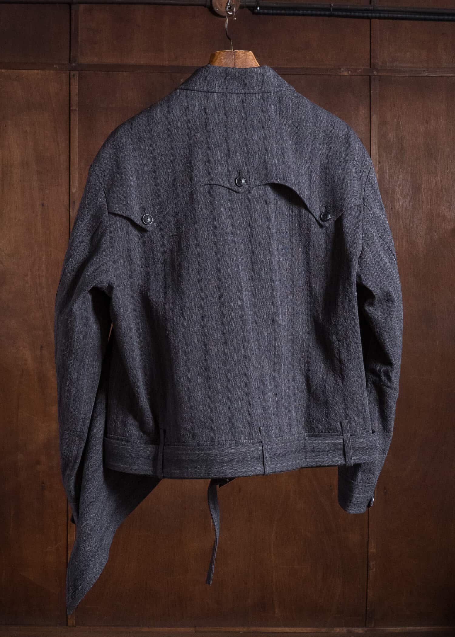 Professor.E DRAPE SCARF CROPPED JKT GREY 26FW-PE-JKT-08