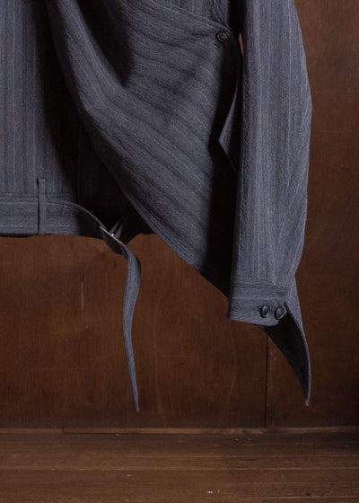 Professor.E DRAPE SCARF CROPPED JKT GREY 26FW-PE-JKT-08