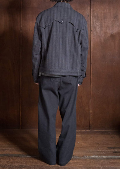 Professor.E DRAPE SCARF CROPPED JKT GREY 26FW-PE-JKT-08
