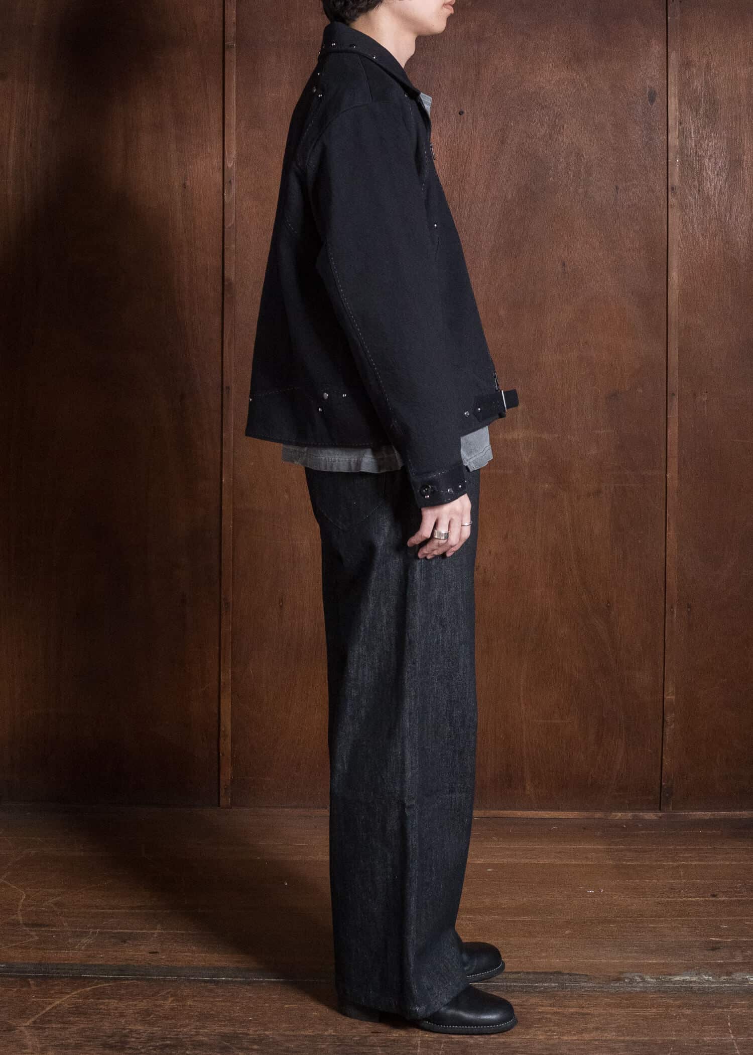 Professor.E BEADED COACH JKT BLACK 26FW-PE-JKT-10