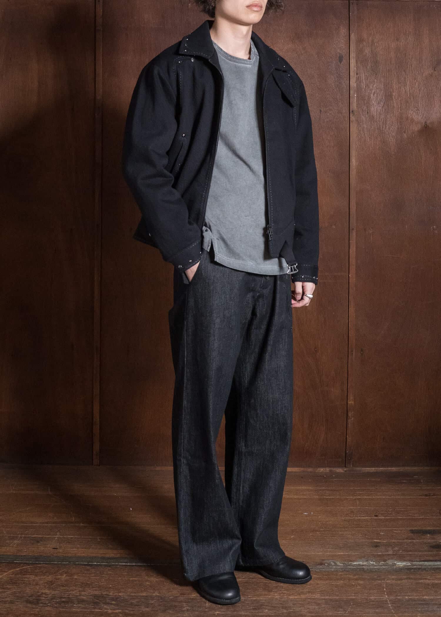 Professor.E BEADED COACH JKT BLACK 26FW-PE-JKT-10