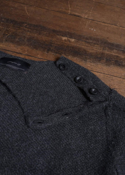 Professor.E DECONSTRUCTED CROPPED SWEATER BLACK 26FW-PE-KT-04