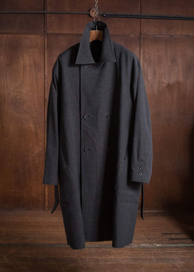 Professor.E TAILORED DB TRENCH BLACK 26FW-PE-LC-03