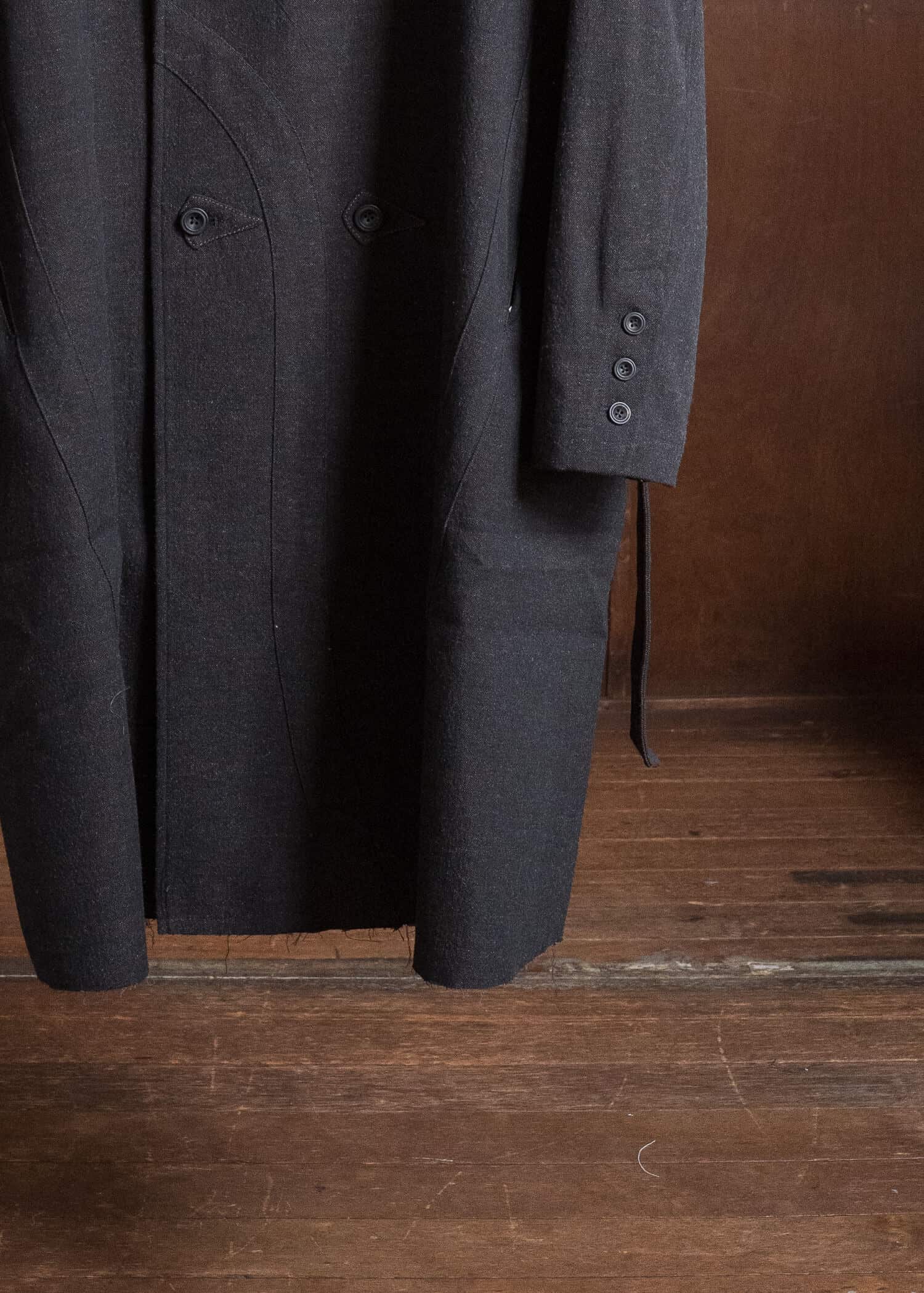 Professor.E TAILORED DB TRENCH BLACK 26FW-PE-LC-03
