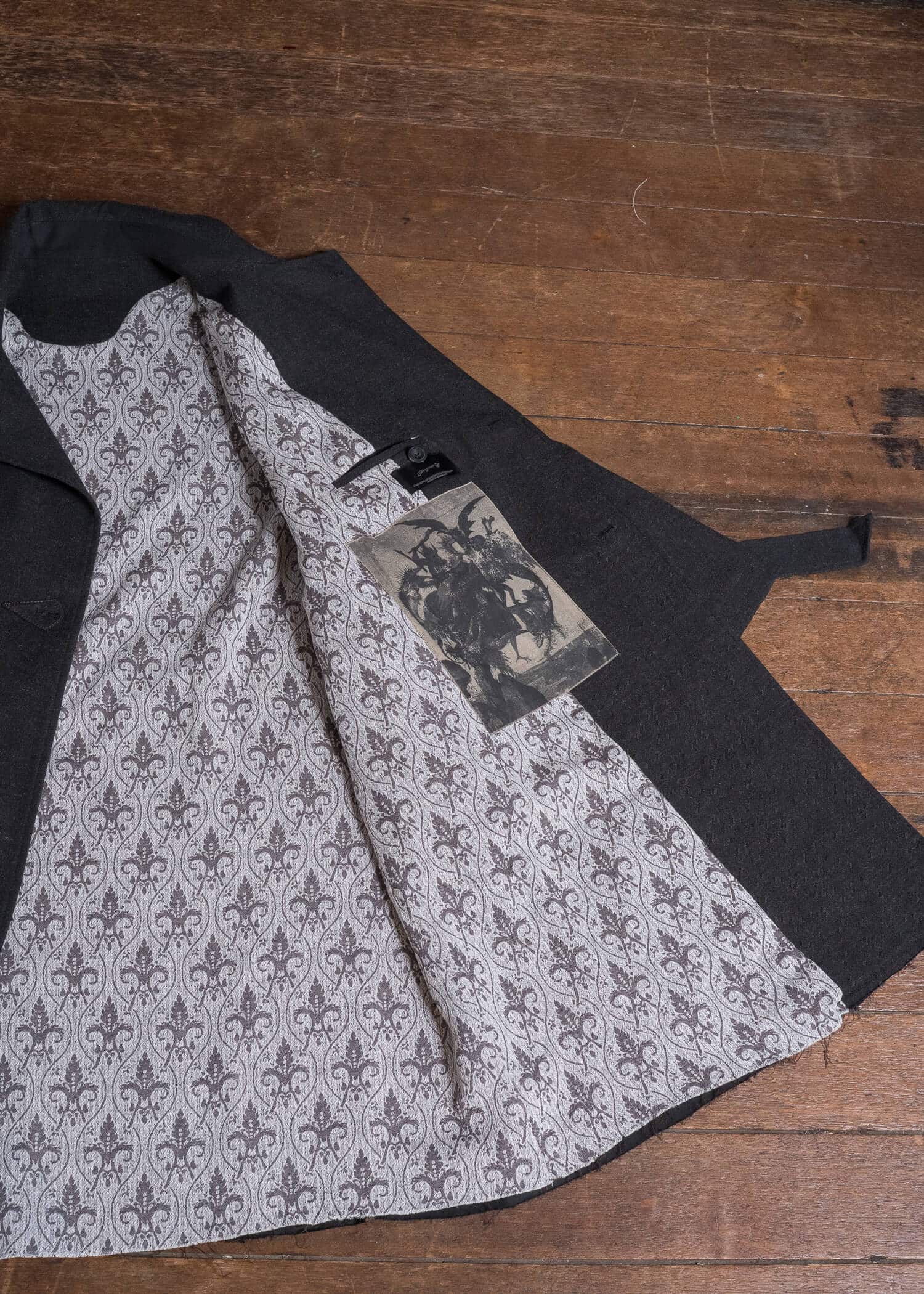 Professor.E TAILORED DB TRENCH BLACK 26FW-PE-LC-03