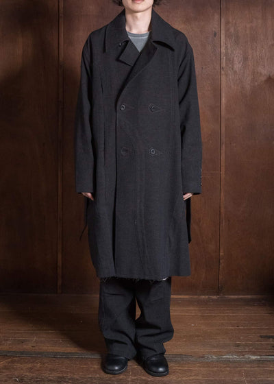 Professor.E TAILORED DB TRENCH BLACK 26FW-PE-LC-03