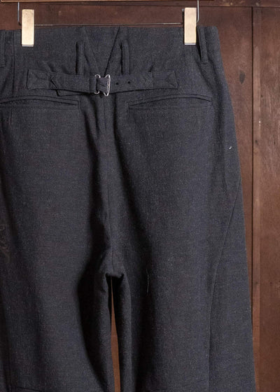 Professor.E EMBROIDERED OVERSLOCK TROUSERS BLACK 26FW-PE-TRL-03