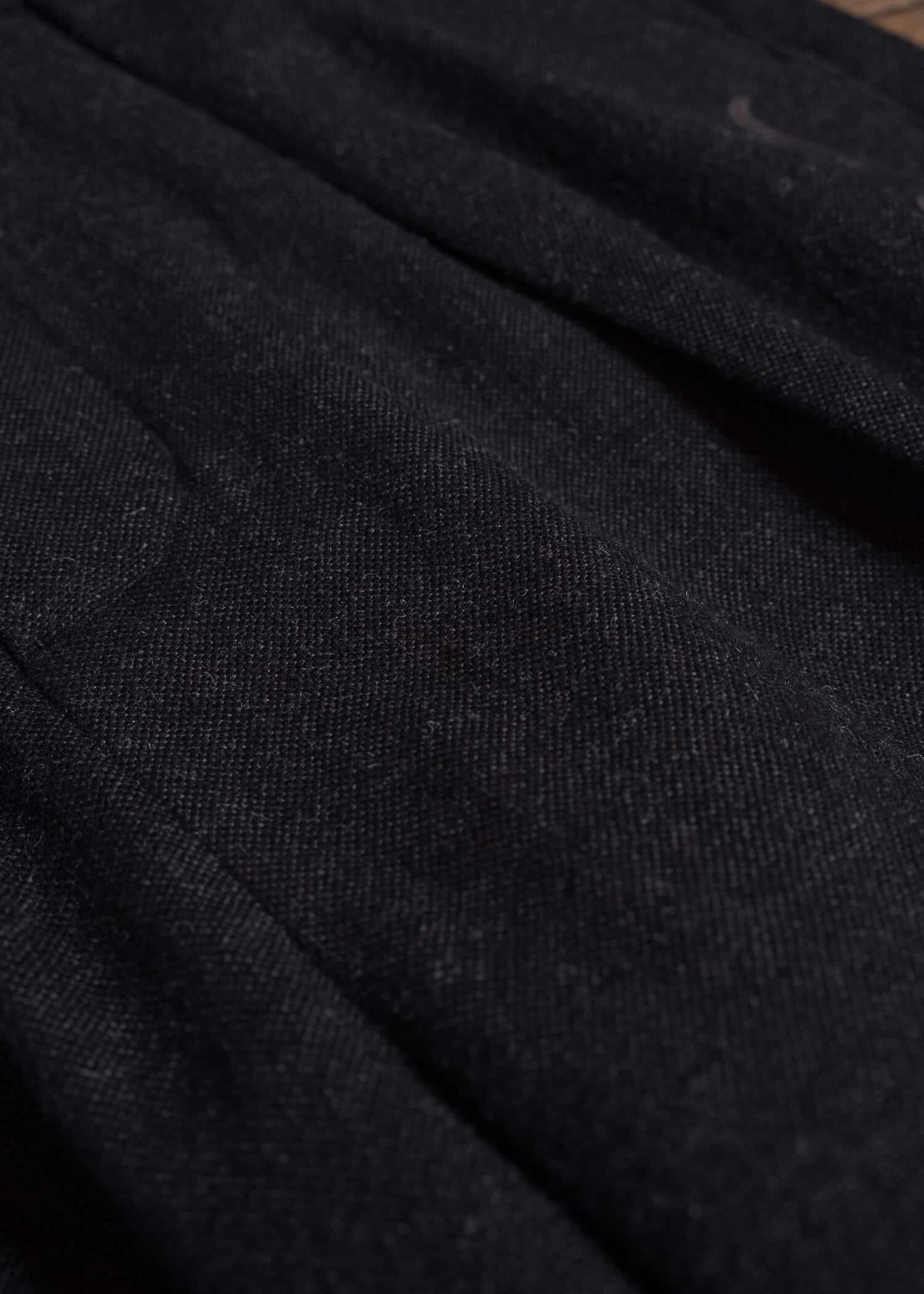 Professor.E EMBROIDERED OVERSLOCK TROUSERS BLACK 26FW-PE-TRL-03
