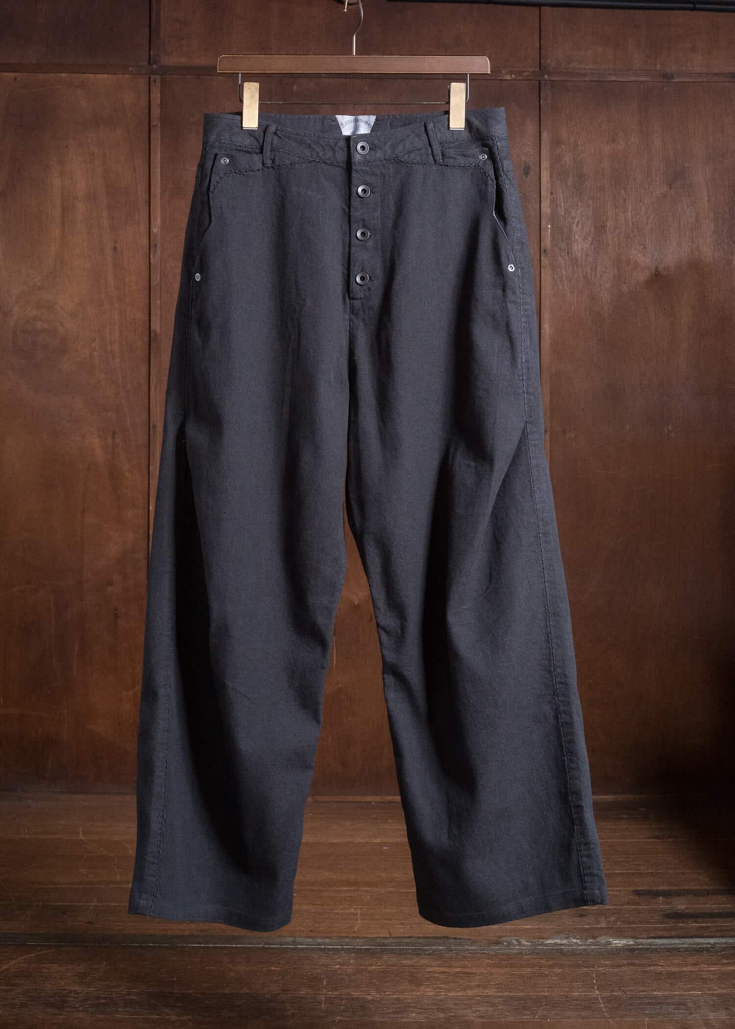 Professor.E OVERLOCKED LOOSE BUCKLEBACK BLACK 26FW-PE-TRL-08