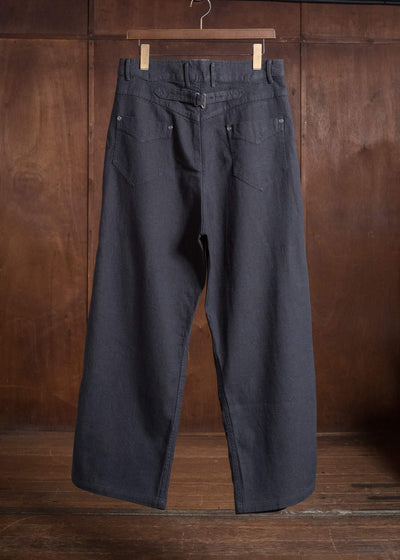 Professor.E OVERLOCKED LOOSE BUCKLEBACK BLACK 26FW-PE-TRL-08