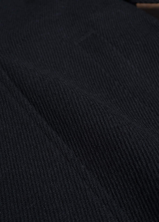 Professor.E RAW-EDGE DOUBLE-COLLAR LONG COAT BLACK 26FW-WN-LC-01