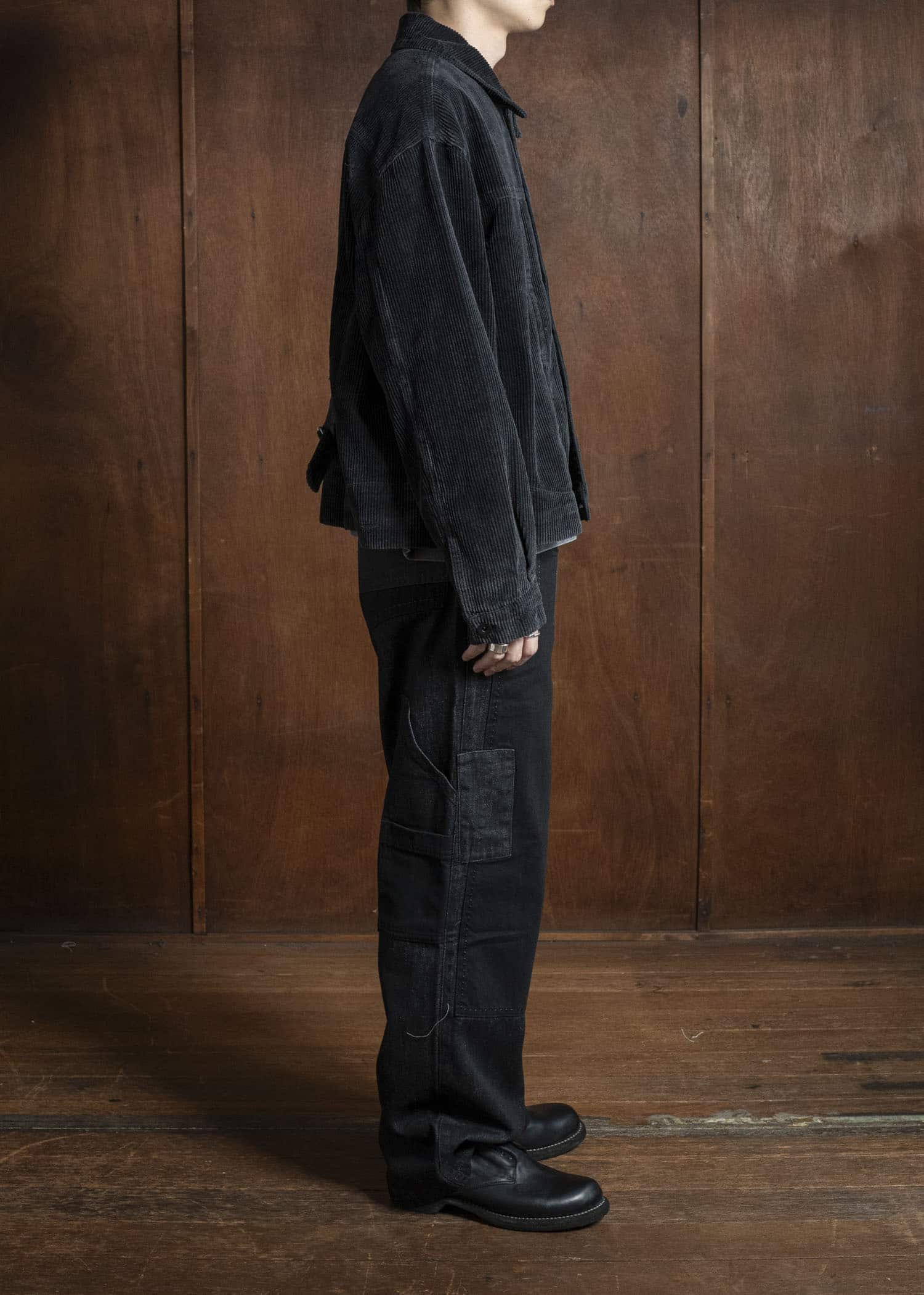 Professor.E AGED CORDUROY JKT AGED BLACK 25FW-PE-JKT-08