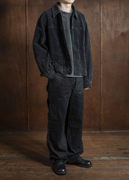 Professor.E AGED CORDUROY JKT AGED BLACK 25FW-PE-JKT-08