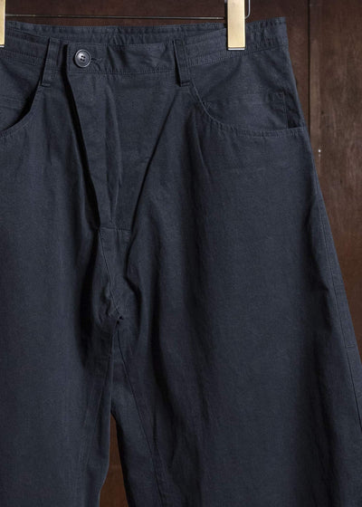 JAN-JAN VAN ESSCHE TROUSERS#90 OVERSIZED 6-POCKET DENIM WITH DRAWSTRING INSIDE Time Washed Light | Off Black