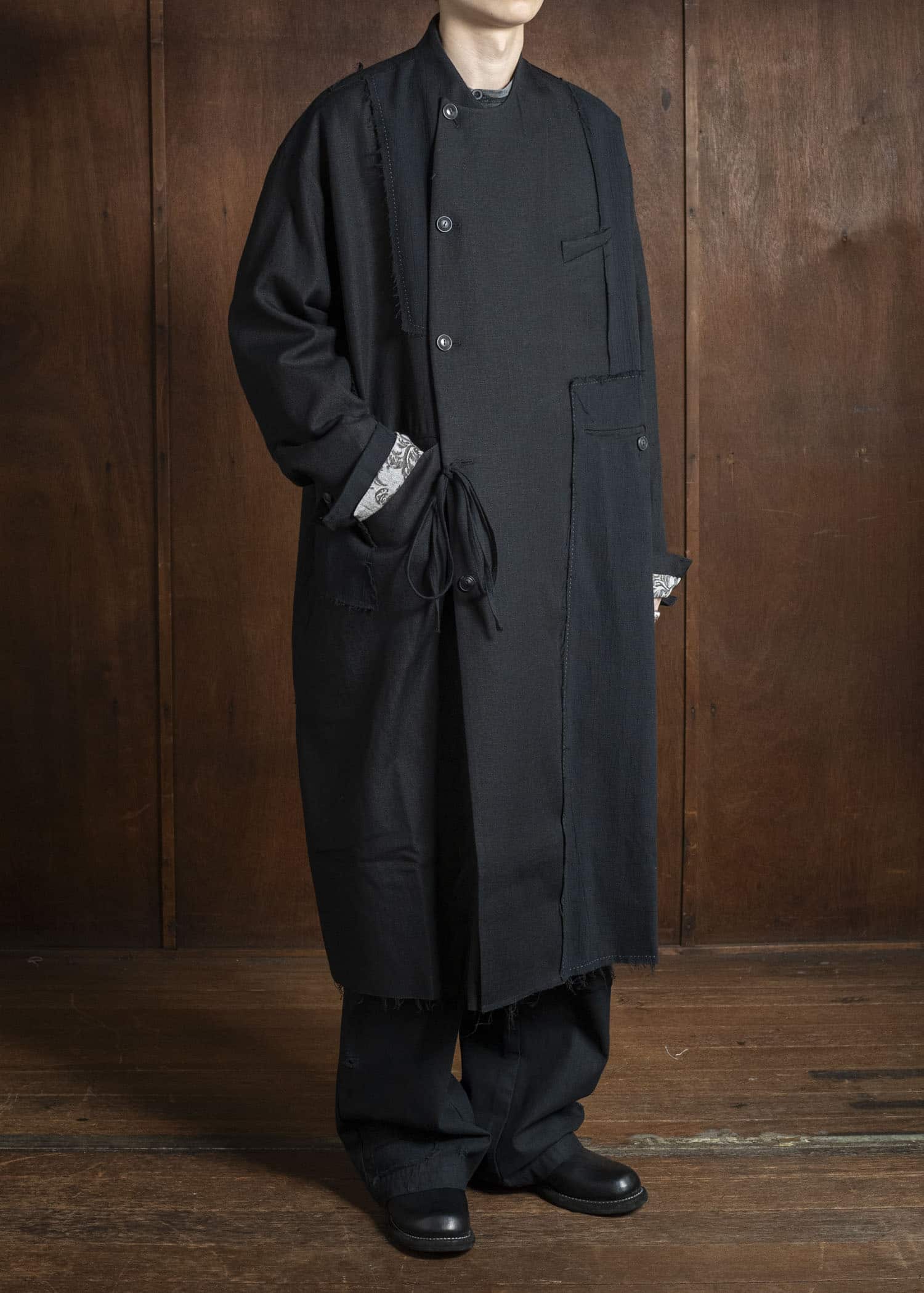 Professor.E GRANDPA'S COAT BLACK 25FW-PE-LC-02
