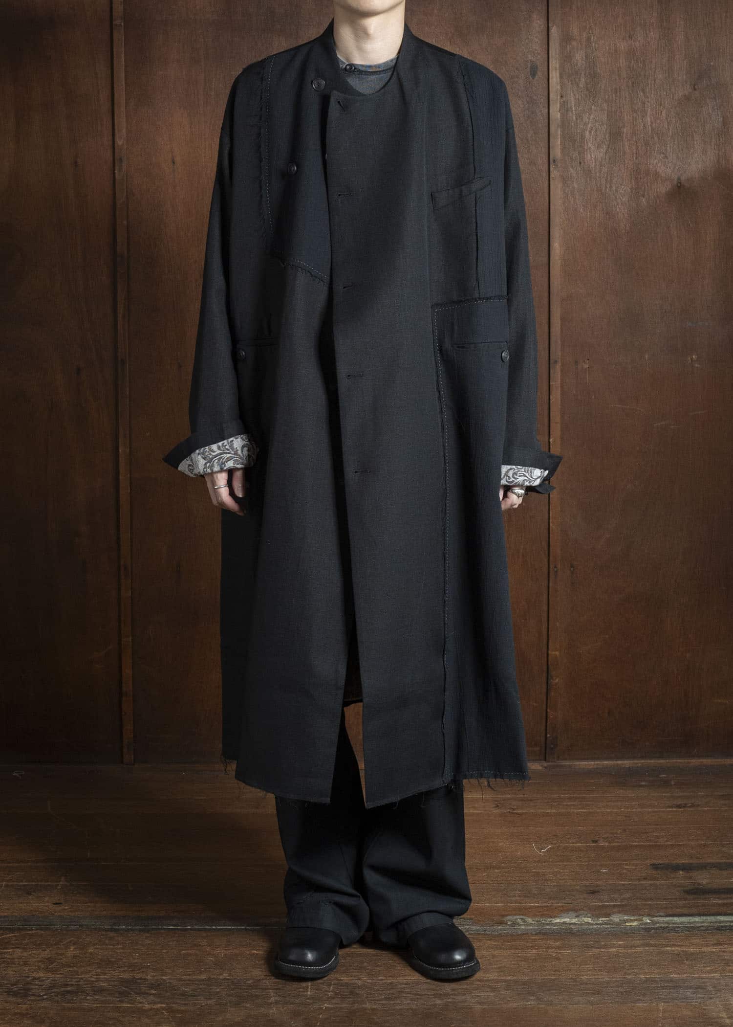 Professor.E GRANDPA'S COAT BLACK 25FW-PE-LC-02