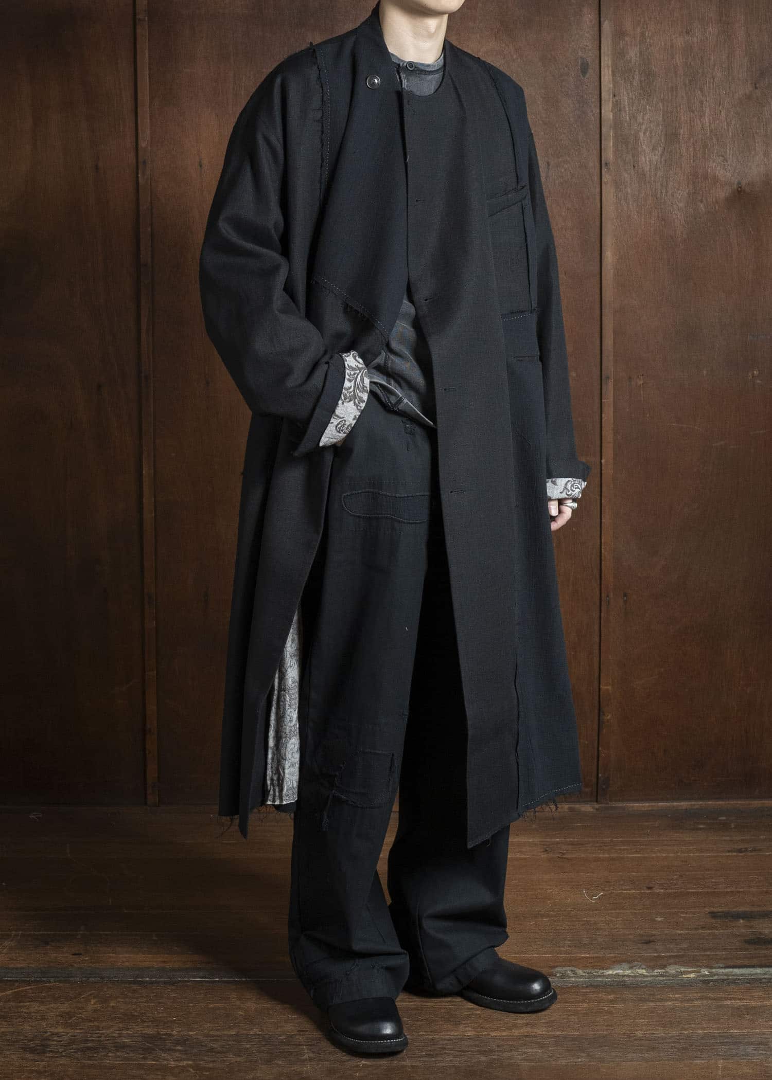 Professor.E GRANDPA'S COAT BLACK 25FW-PE-LC-02