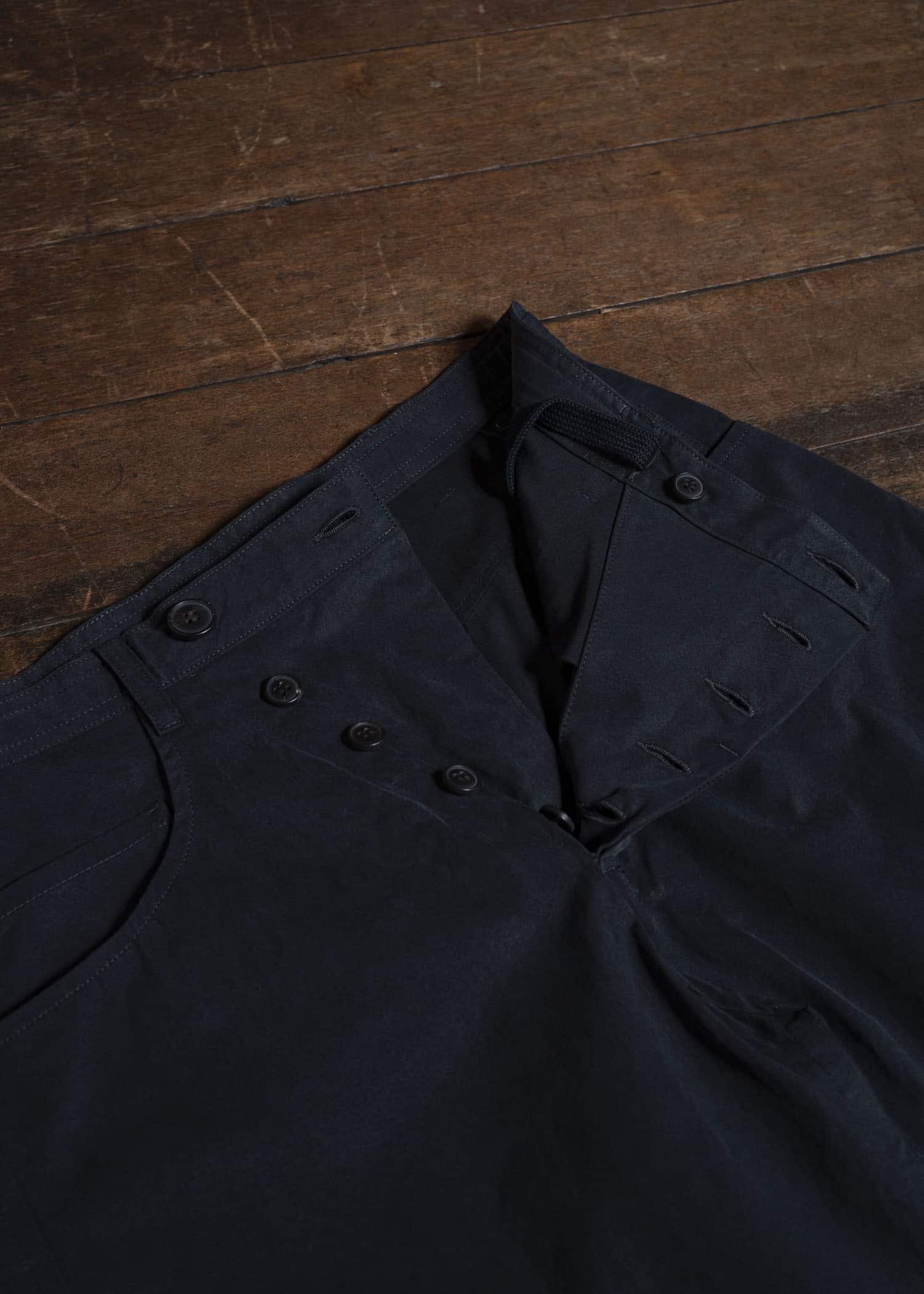 JAN-JAN VAN ESSCHE TROUSERS#90 OVERSIZED 6-POCKET DENIM WITH DRAWSTRING INSIDE Time Washed Light | Off Black