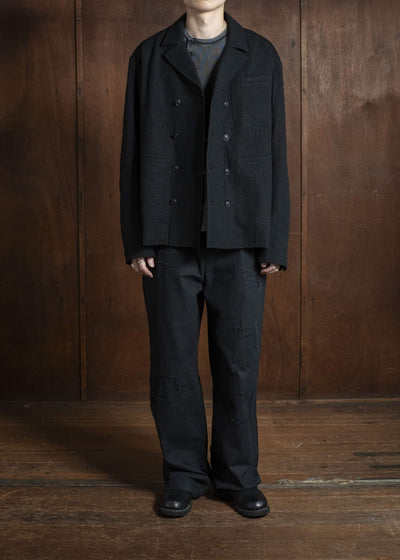 Professor.E DISTRESSED WORK PANTS BLACK 25FW-PE-TRL-02