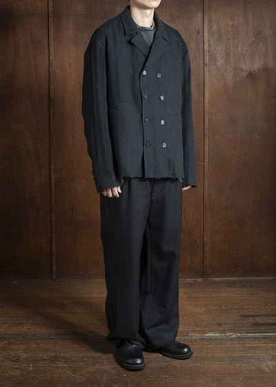 Professor.E 0222/ DOUBLE BREASTED BLAZER BLACK 25FW-PE-FM-16